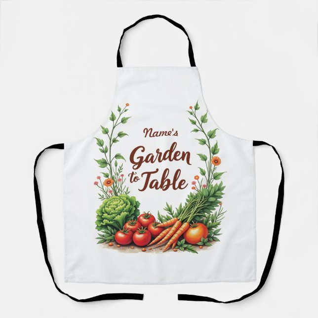 Editable Name Garden to Table Apron (Front)