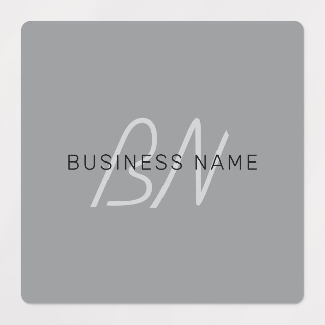 Editable Name or Greeting | Black & Dark Grey (Design 1)