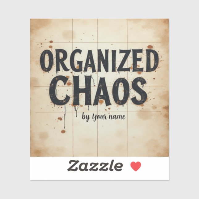 Editable Name “Organised Chaos” Planner Design (Sheet)