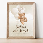 Editable Neutral Teddy Bear Treat Table Sign<br><div class="desc">This neutral teddy bear sign is perfect for adding a touch of sweetness to any display. With a neutral colour scheme, it can blend seamlessly into any decor. The editable title allows for customisation to fit any occasion or event. Use it on treat tables, gift displays, or anywhere that needs...</div>