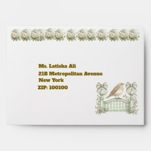 Editable Neutral Vintage Baby Shower Envelope
