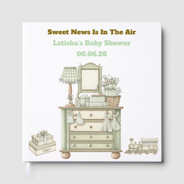  Editable Neutral Vintage Baby Shower Guest Book