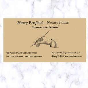Editable Notary Public Business Card