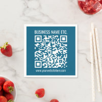 Editable Ocean Blue QR code 