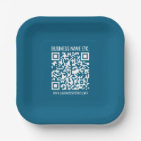 Editable Ocean Blue QR code