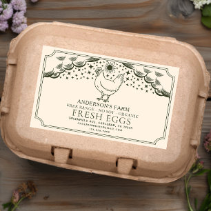 Editable Olive Witchy Tarot Eggs Family Farm Label