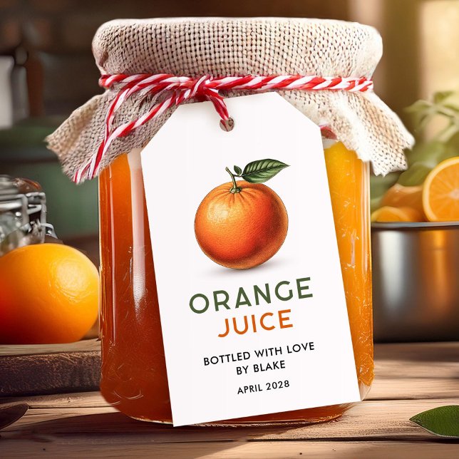 Editable orange juice pantry label (Creator Uploaded)