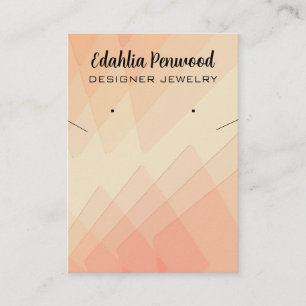 Editable Orange Peach Jewellery Holder Cards