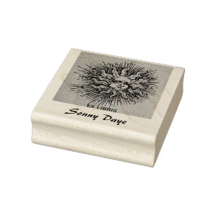 Editable Ornate Sun Sketch Rubber Stamp