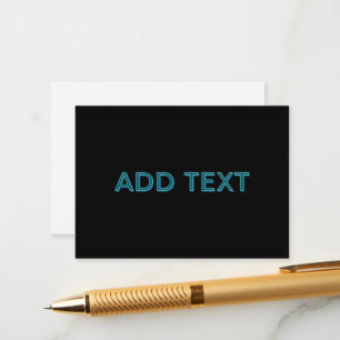 Editable Outlined Lettering w/Drop Shadow Enclosure Card