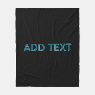 Editable Outlined Lettering w/Drop Shadow  Fleece Blanket
