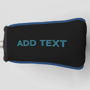 Editable Outlined Lettering w/Drop Shadow Golf Head Cover