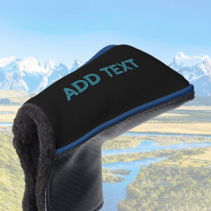 Editable Outlined Lettering w/Drop Shadow  Golf Head Cover