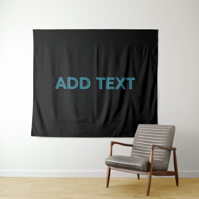 Editable Outlined Lettering w/Drop Shadow  Tapestry (In Situ (Horizontal))