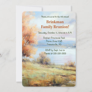 Editable Park Landscape Family Reunion Invitation