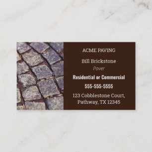 Editable Pavers Business Card