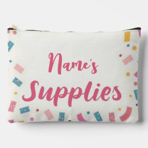 Editable Pencil Case Design with Confetti Accessory Pouch