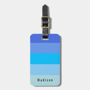 Editable Personal ☀️🍋 Bright Blue Spring Hues  Luggage Tag