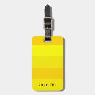 Editable Personal Bright Lemon Yellow Spring Hues Luggage Tag