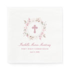 Editable Personalised First Communion Pink Floral