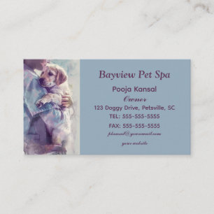 Editable Pet Spa Business Card