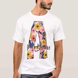 editable photo Alphabet letters A personalised T-Shirt