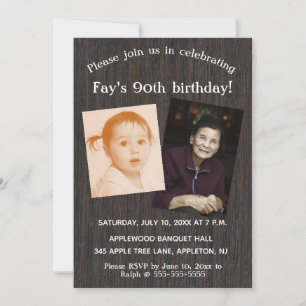 Editable Photo Birthday Party Invitation Card