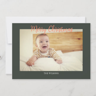 Editable Photo Script Christmas Cards