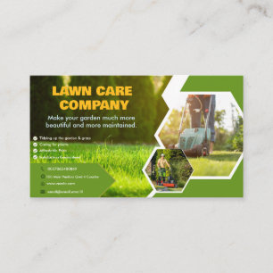 Editable Photography -Grass Cutting  Business Card