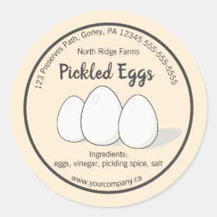 Editable Pickled Eggs Label