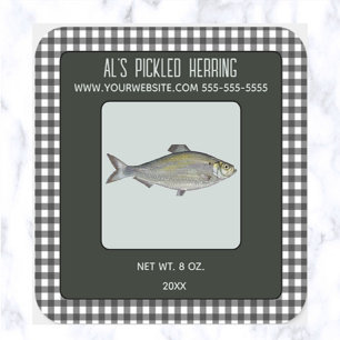 Editable Pickled Herring Square Sticker