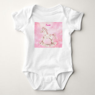 Editable Pink Chinoiserie Baby Bodysuit