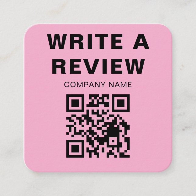 Editable Pink Logo Thank You Note Card (Front)