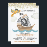 Editable Pirate Boy Birthday Invitation<br><div class="desc">Editable Pirate Boy Birthday Invitation</div>