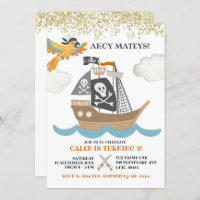 Editable Pirate Boy Birthday Invitation