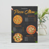 Editable Pizza Menu Pizzaria Restaurant Menu
