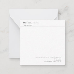 Editable Plain Black & White Professional Modern Card