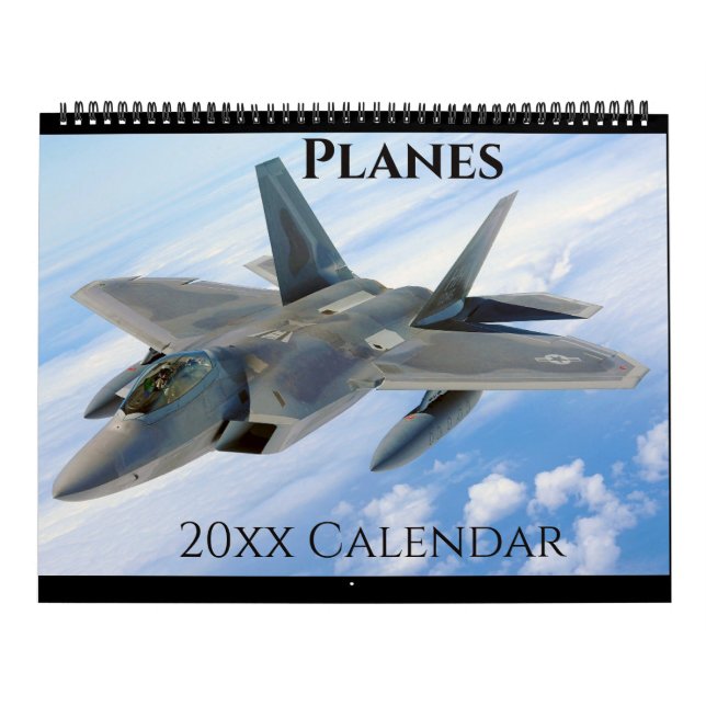 Editable Planes Calendar (Cover)