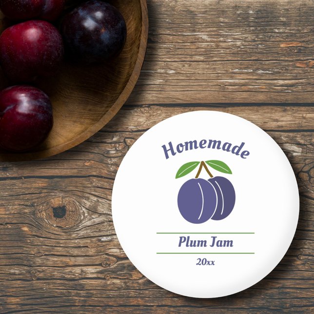 Editable Plum Jam Label Sticker (Plum Jam Label Sticker)