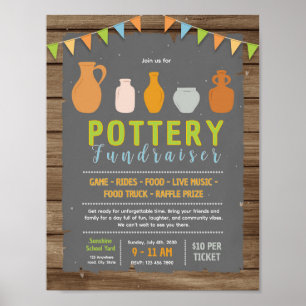 Editable pottery class flyer poster