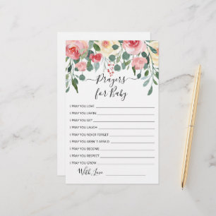 Editable Prayers for Baby Shower Party card