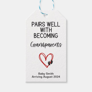 Editable Pregnancy Announcement Gift Tag