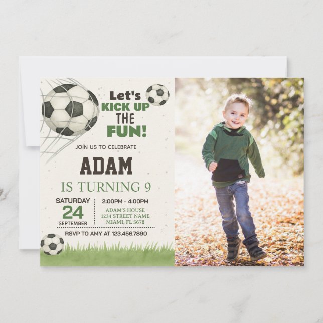 Editable & Printable Sports Party Invite for Kids (Front)