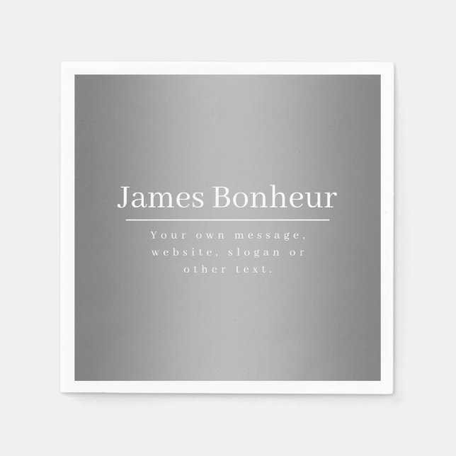 Editable Promotional Template for Business etc. Napkin (Front)