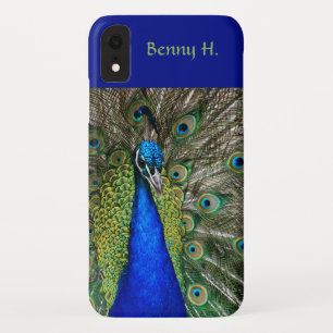 Editable Proud Peacock Blues and Greens Case-Mate iPhone Case
