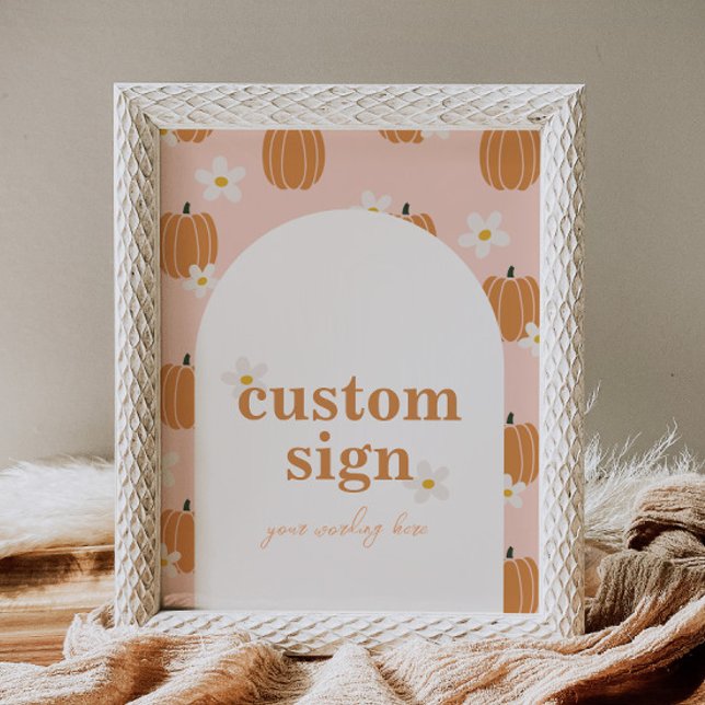 Editable Pumpkin Party Custom Sign (Creator Uploaded)