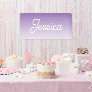 (Editable) Purple Colour Ombre & Your Text Banner