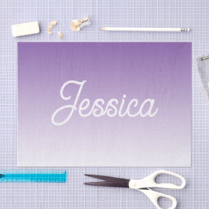 (Editable) Purple Colour Ombre & Your Text Tissue Paper