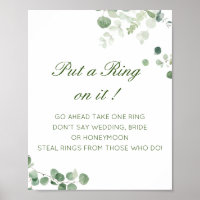 Editable Put a Ring on it Bridal Shower Game Poste