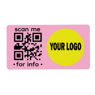 Editable QR Code Logo Modern Pink Black Business